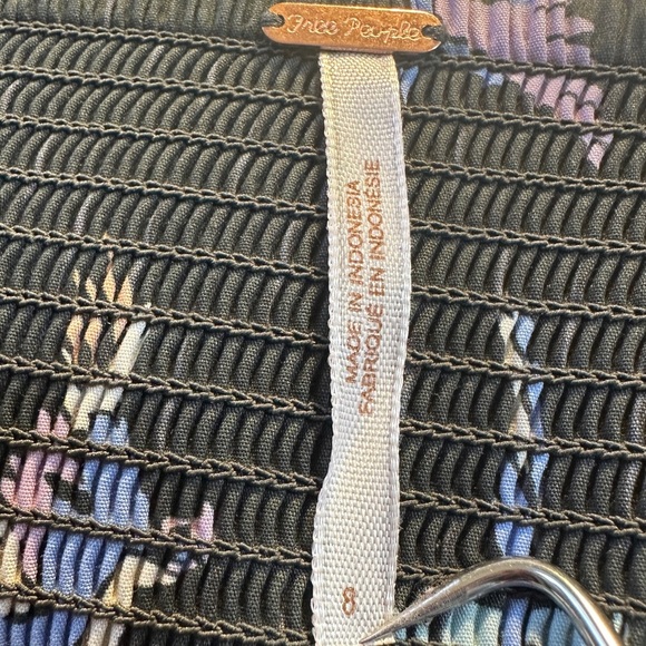 Free People Sunshine Of Your Love Midi Dress Bird Gray Women’s 8 Summer Tropical - Picture 8 of 15